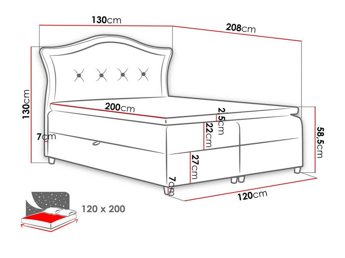 Континентално легло Oleum (Magic Velvet 2225)