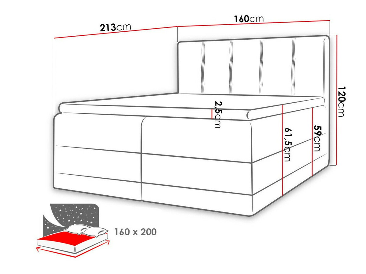 Континентално легло Villa (Kameleon 04 + Kameleon 15)