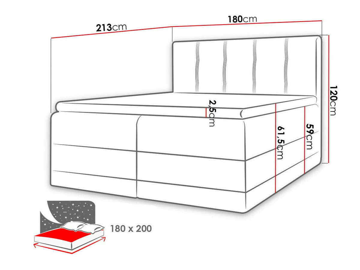 Континентално легло Villa (Kameleon 04 + Kameleon 15)