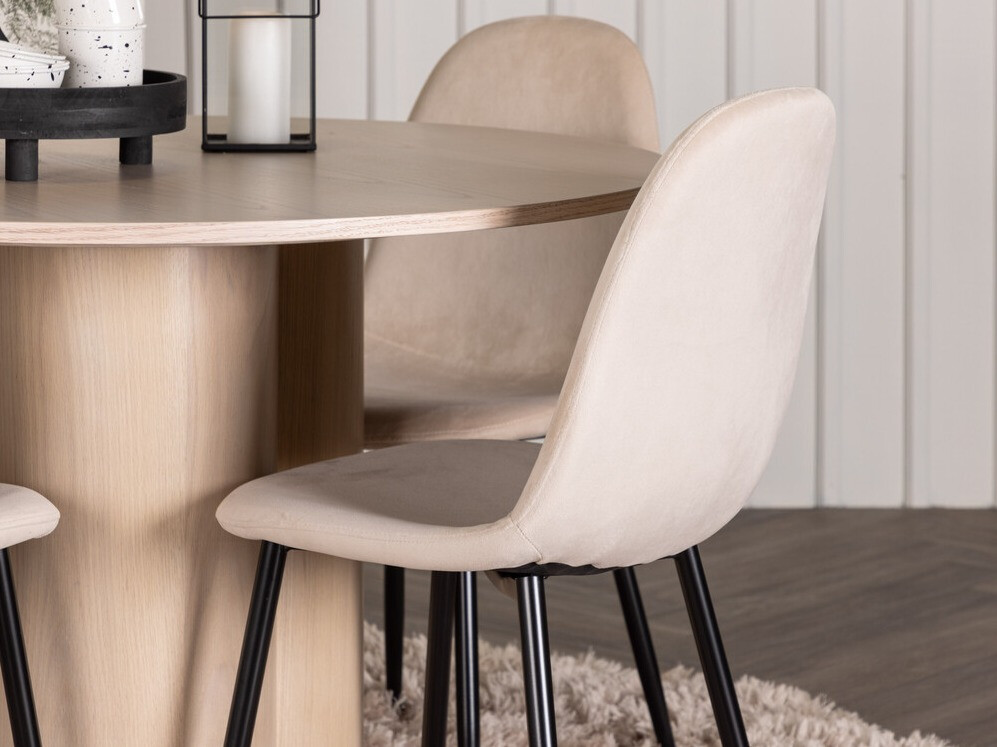 Маса и столове за трапезария Dallas 3401 (Бежов)