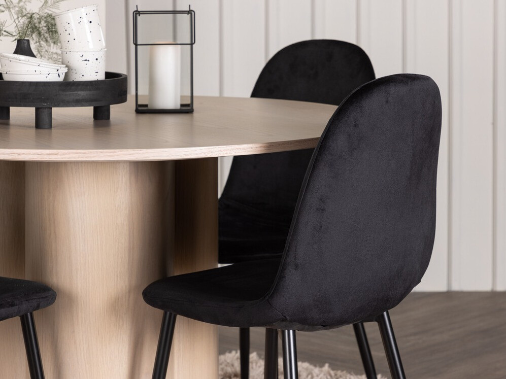 Маса и столове за трапезария Dallas 3401 (Черен)