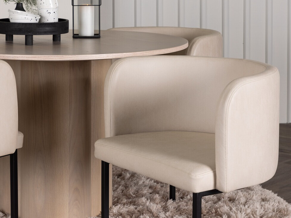 Маса и столове за трапезария Dallas 3986 (Ярък дърво)