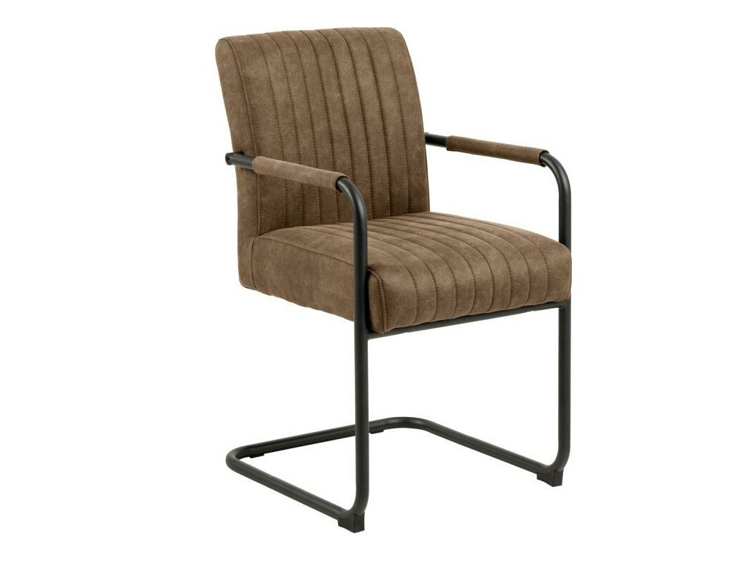 Стол Norsica 737 (Черен + Кафяв)