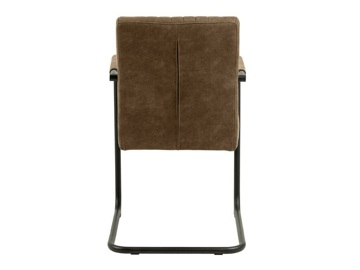 Стол Norsica 737 (Черен + Кафяв)