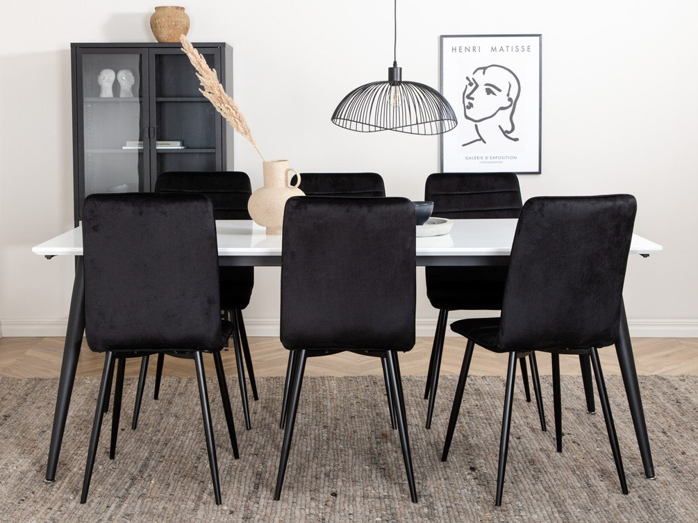 Маса и столове за трапезария Dallas 3439 (Черен)