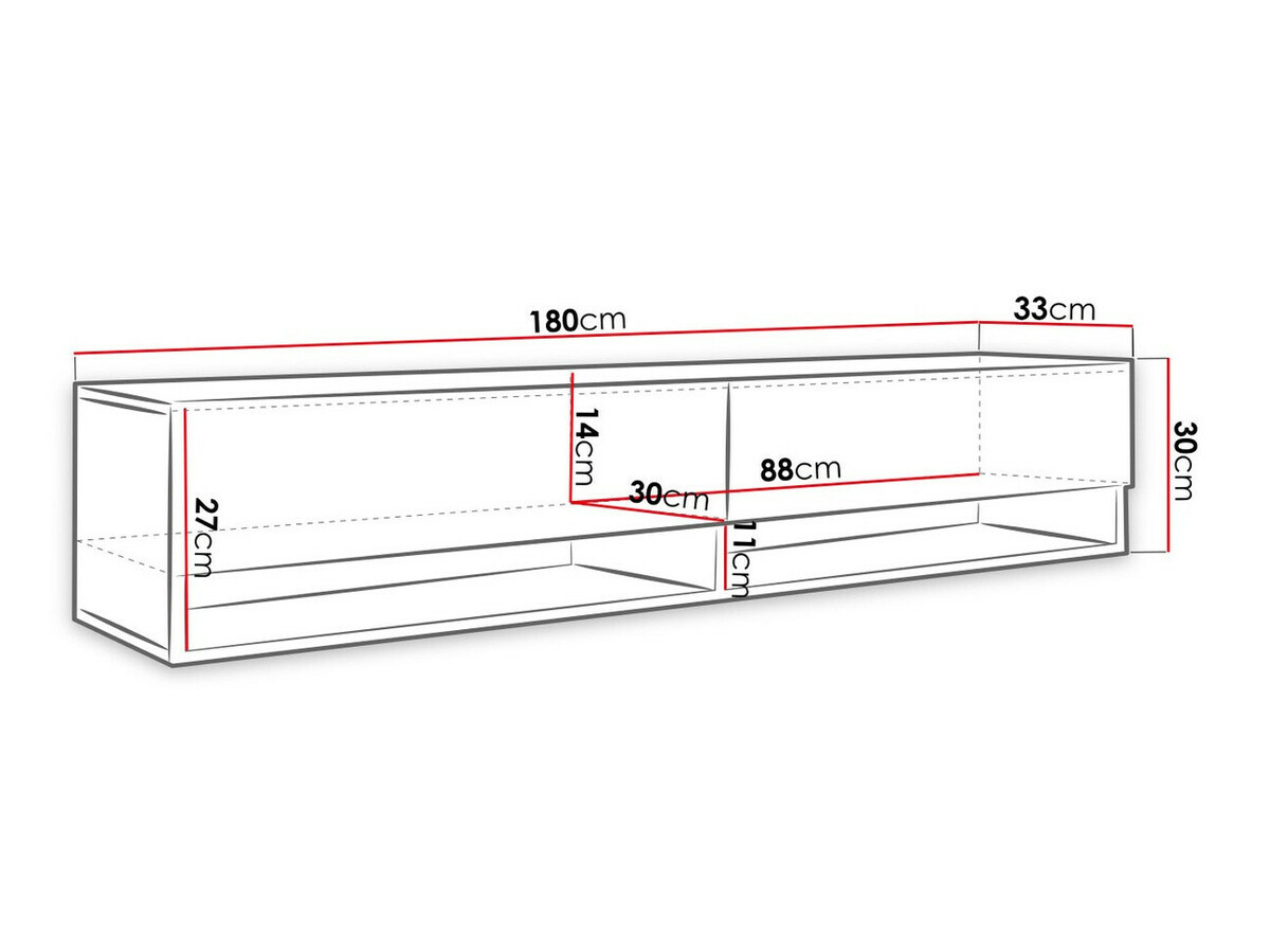 ТВ шкаф Sarasota 119 (Дъб уотан)