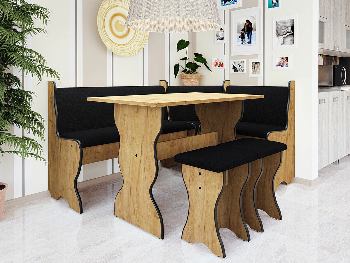 Кухненски ъгъл Reading 100 (Занаятчийски златен дъб + Hugo 100)