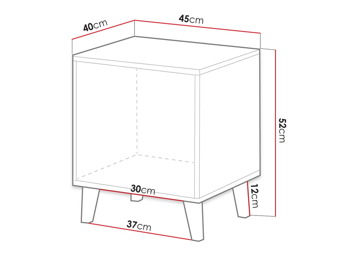 Комплект нощни шкафчета Remeta 104 (Дъб уотан)