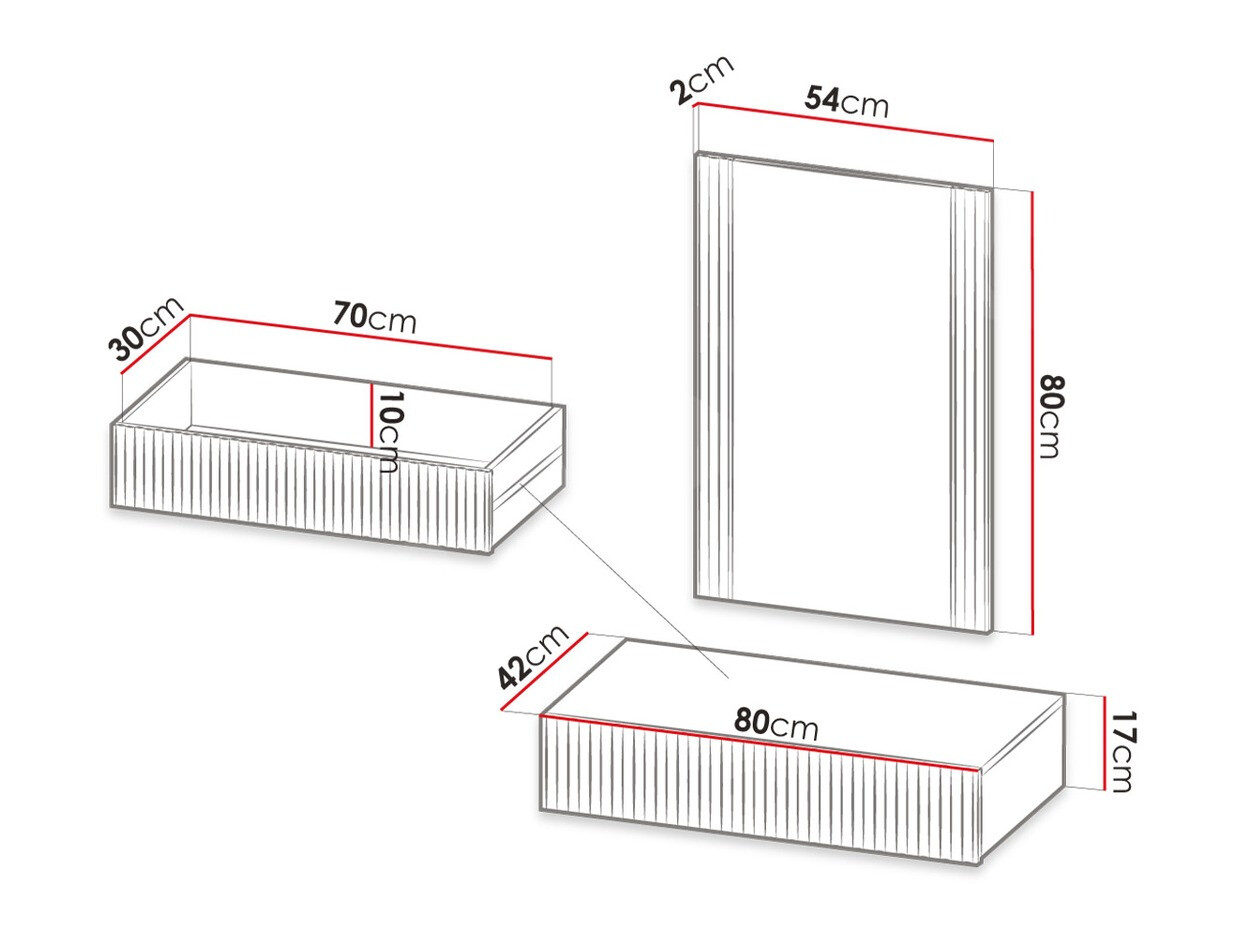 Тоалетка Comes (Дъб уотан)