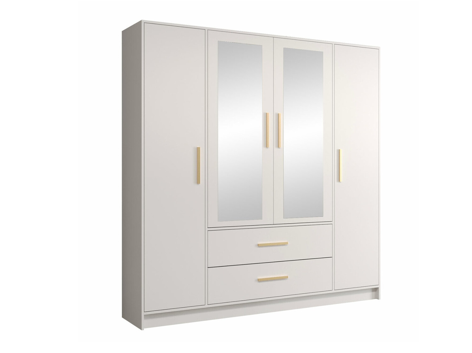 Гардероб Hartford 374 (Бял + Златно)