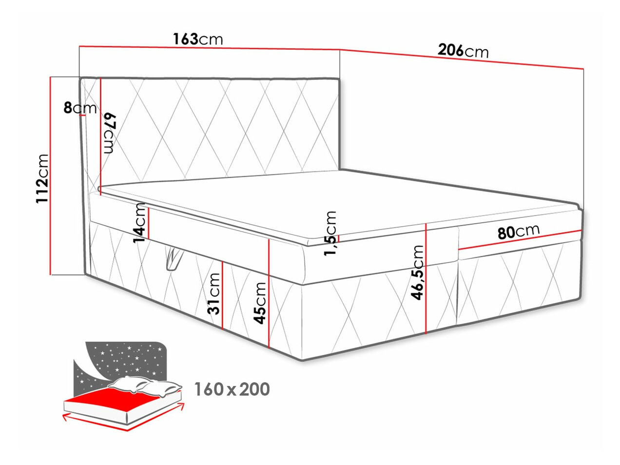 Континентално легло Comfivo Avis (Magic Velvet 2217)