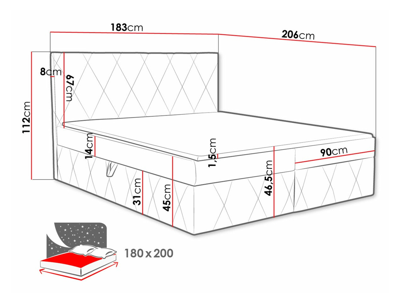 Континентално легло Comfivo Avis (Magic Velvet 2217)