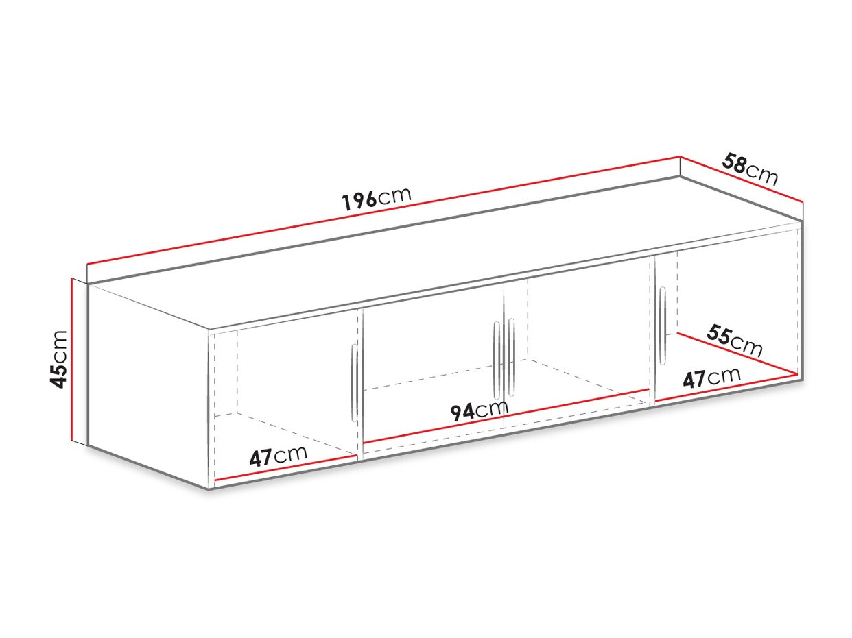Гардероб Dortivu I (Бял)