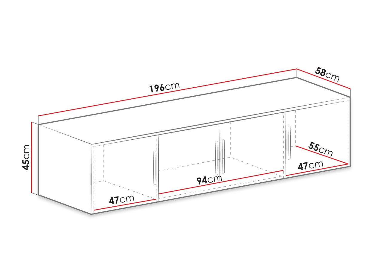 Шкаф Dortivu 146 (Бял)