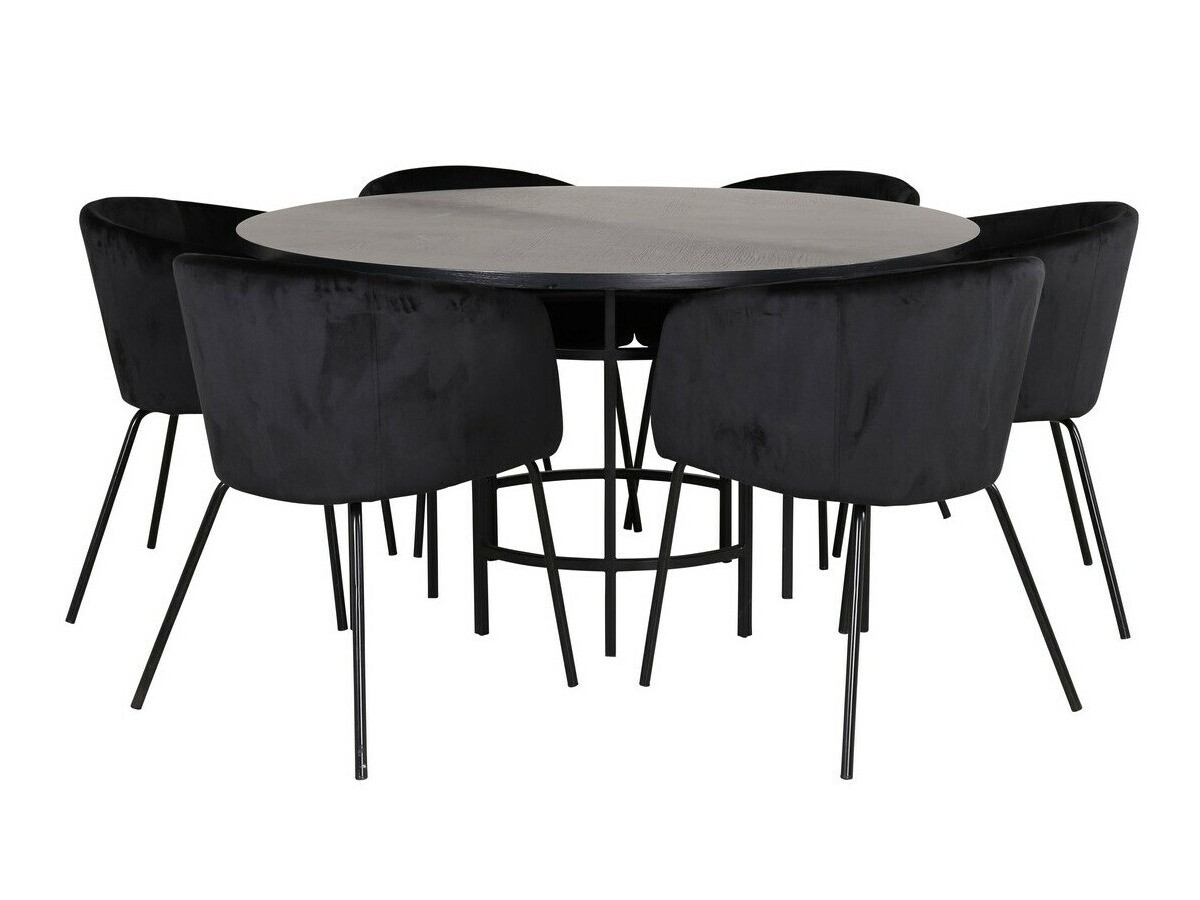 Маса и столове за трапезария Dallas 2378 (Черен)