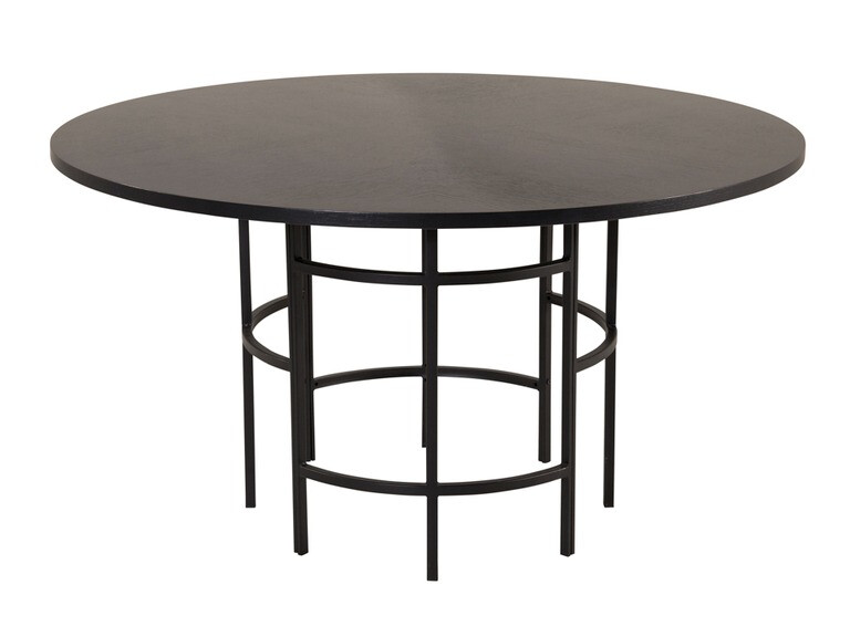 Маса и столове за трапезария Dallas 2386 (Черен + Сметана)