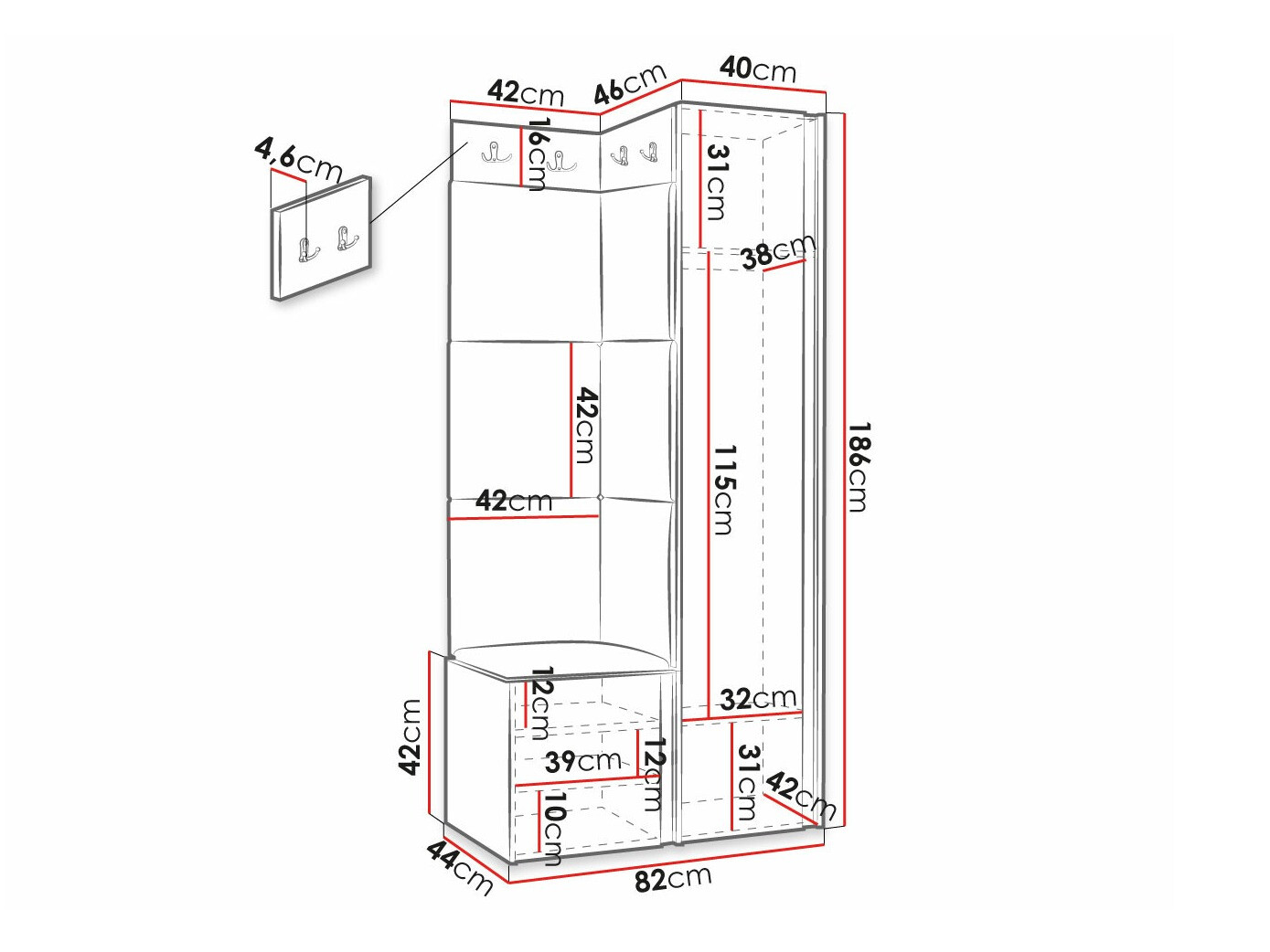 Комплект за антре Hartford 390 (Еко кожа Soft 017)