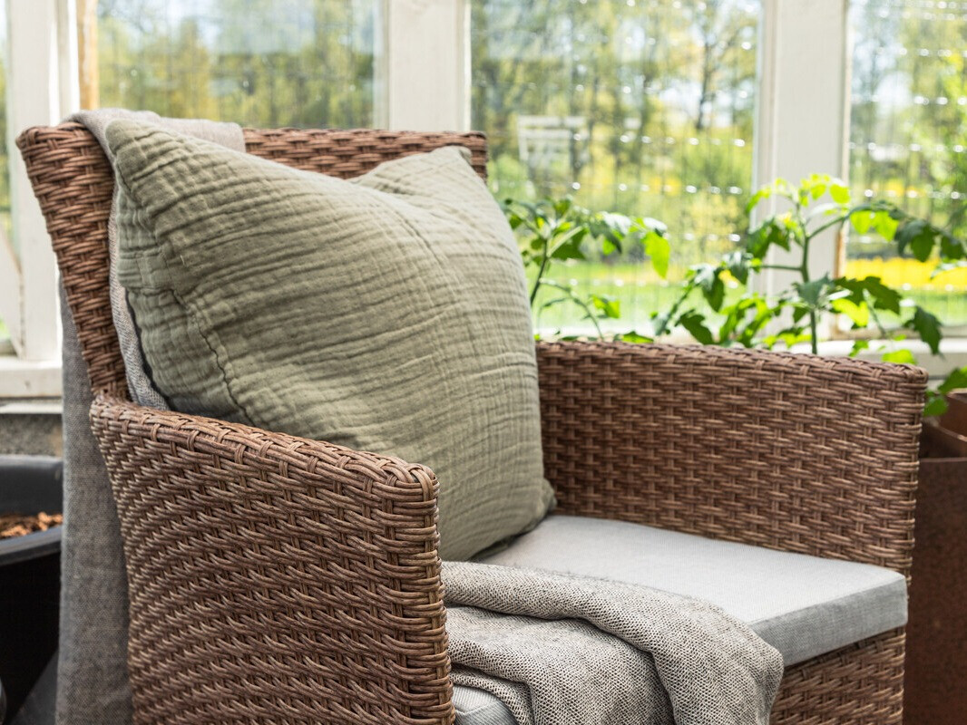 Градински стол Dallas 3475 (Кафяв + Сив)