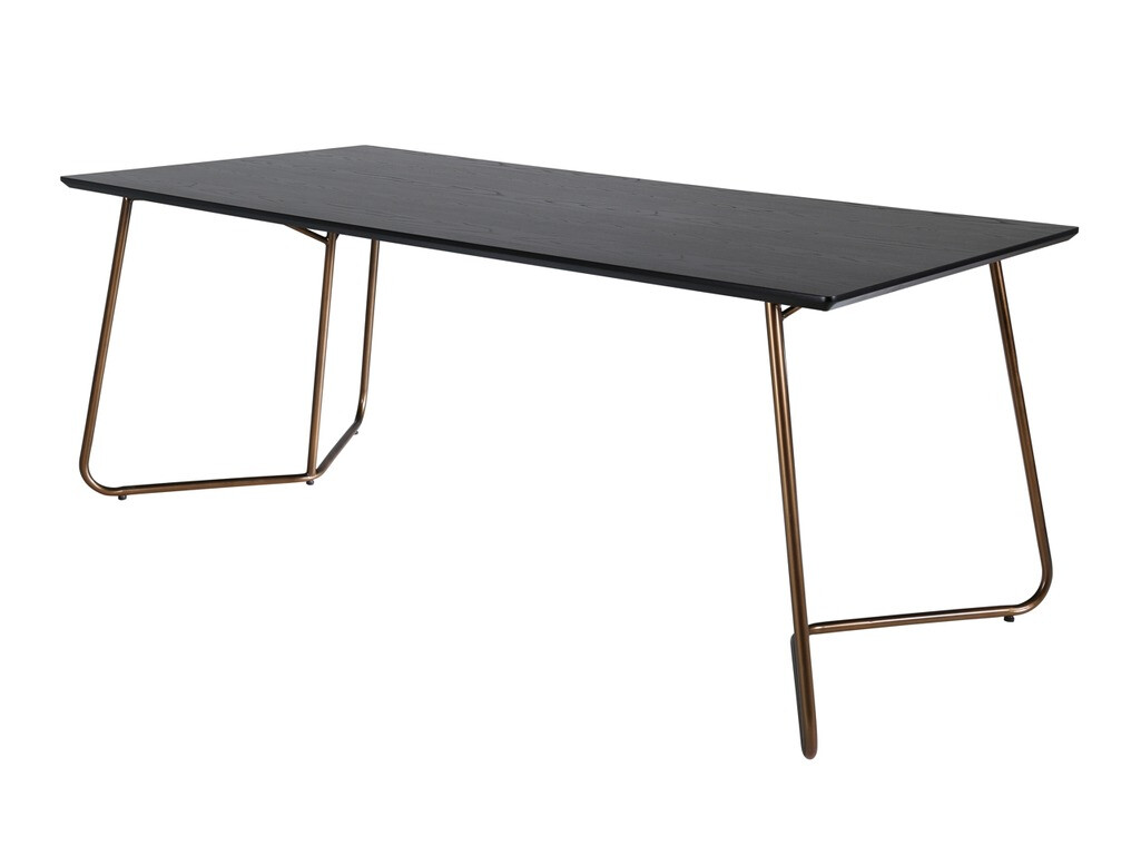 Маса и столове за трапезария Dallas 2713 (Черен + Орех)