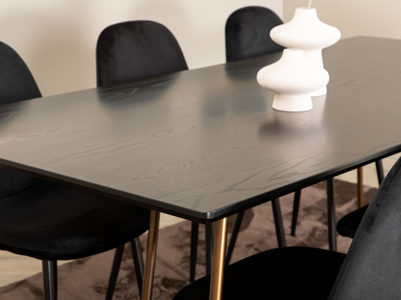 Маса и столове за трапезария Dallas 2713 (Черен)