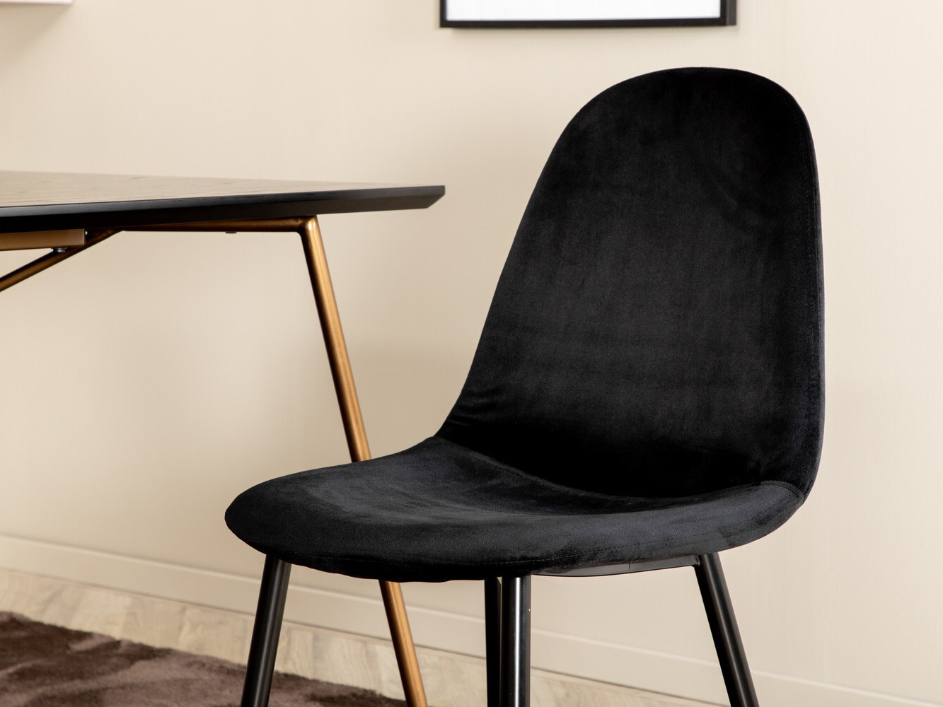 Маса и столове за трапезария Dallas 2713 (Черен)