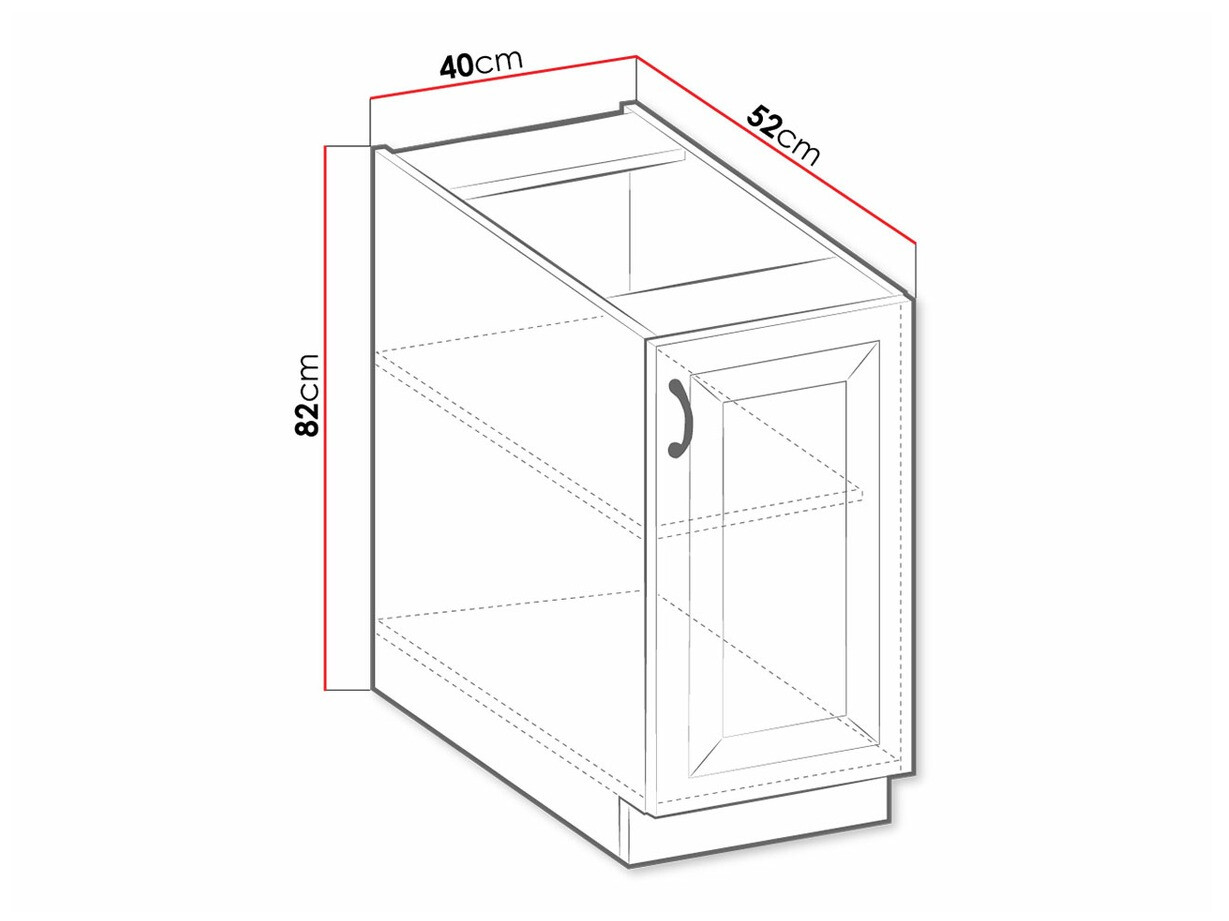 Модулен шкаф с врати Retro Grey 103
