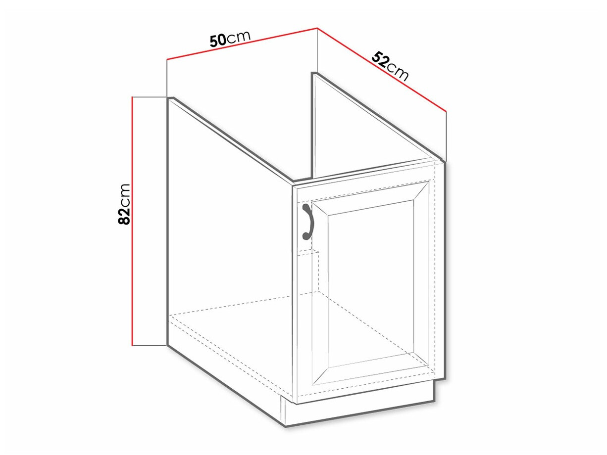 Модулен шкаф за мивка с врати Retro Grey 106
