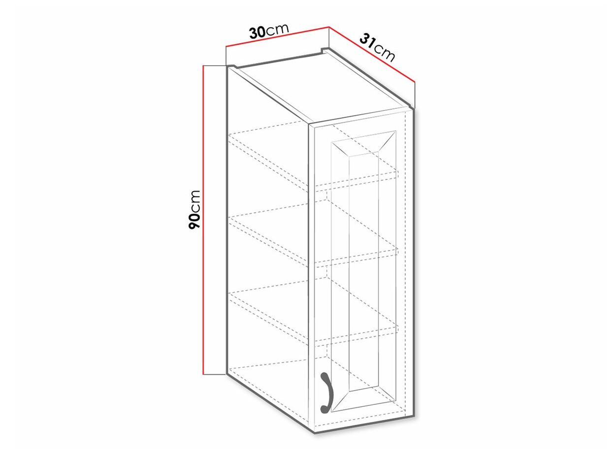 Модулен окачен шкаф Retro Grey 124