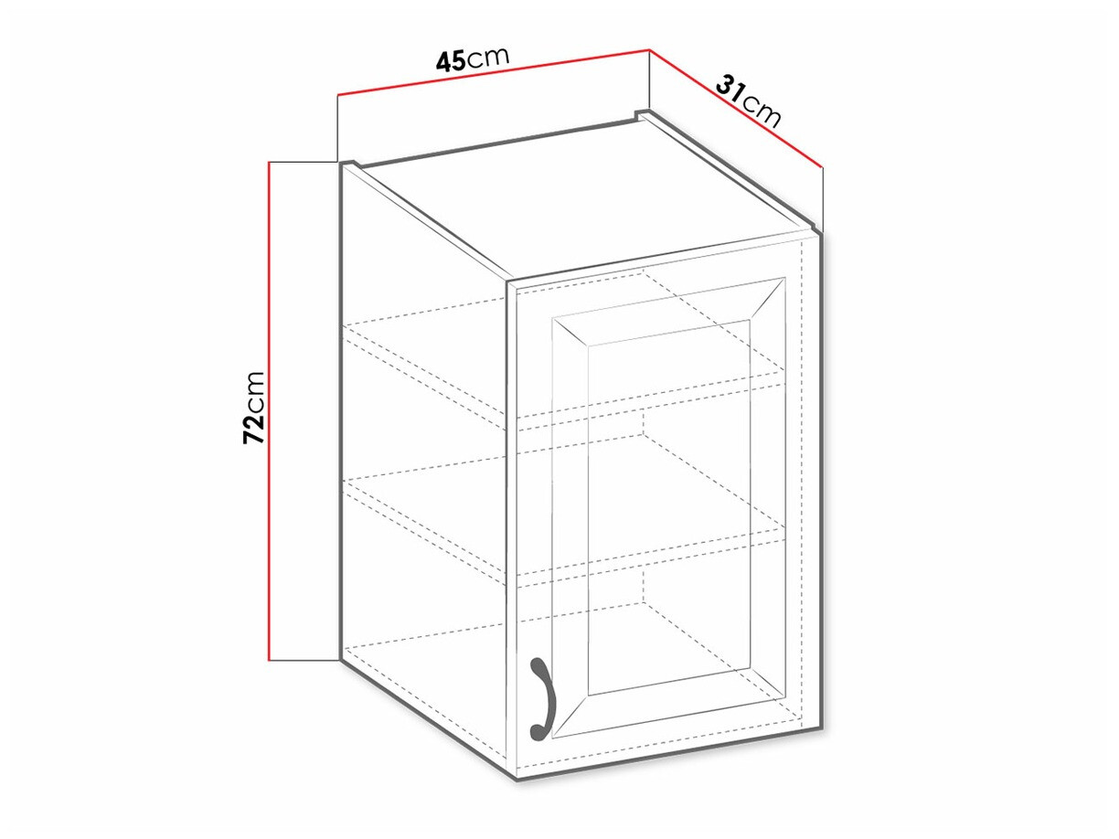 Модулен окачен шкаф Retro Grey 130