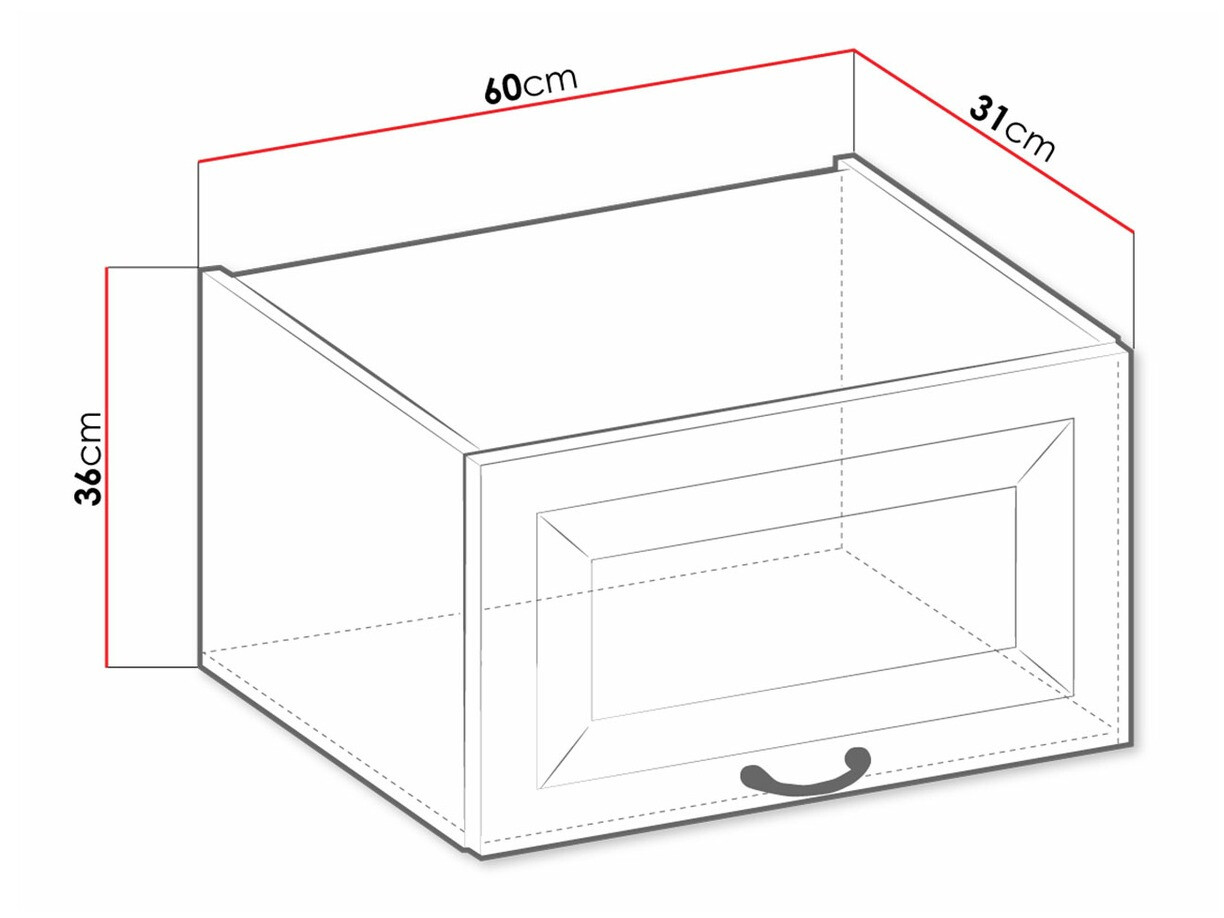Модулен окачен шкаф Retro Grey 137