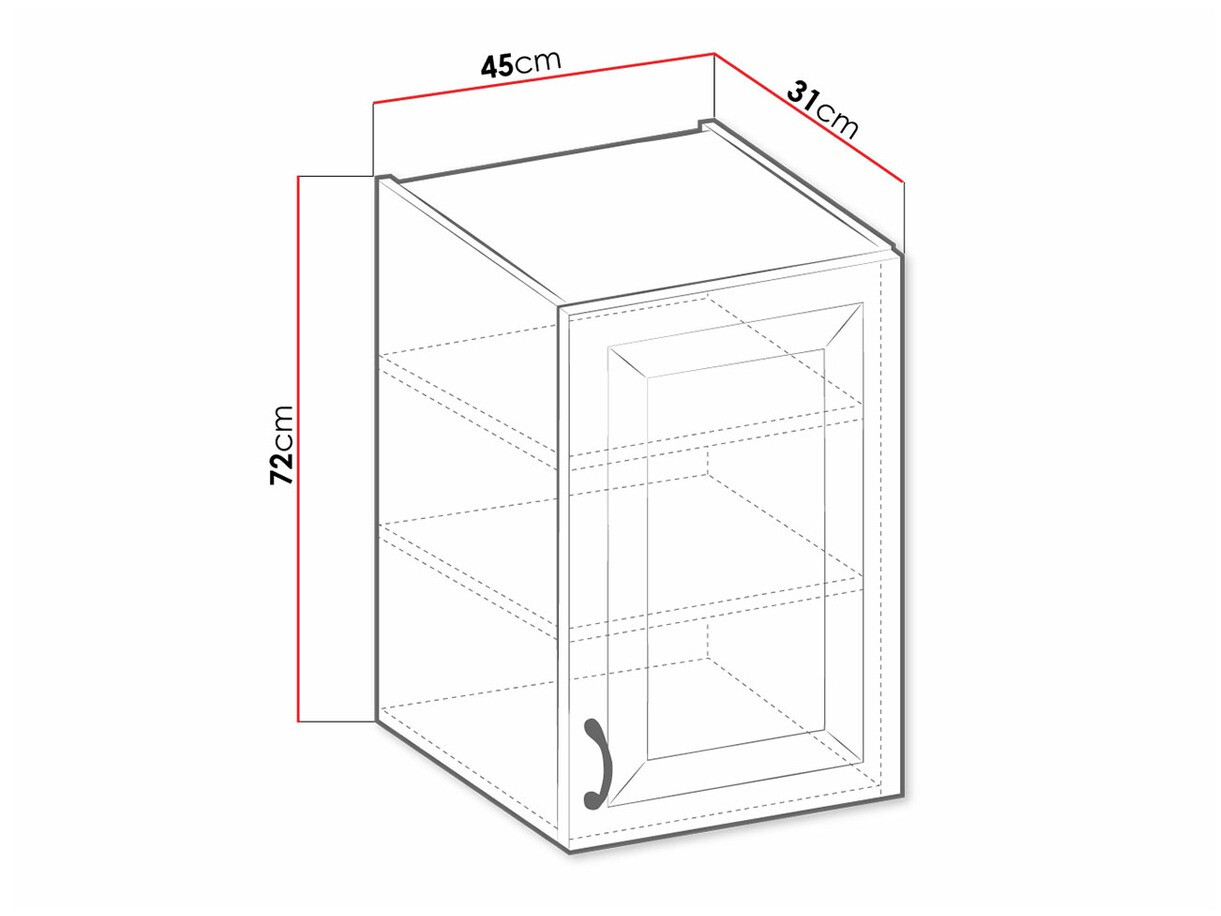 Модулен окачен шкаф Retro White 130