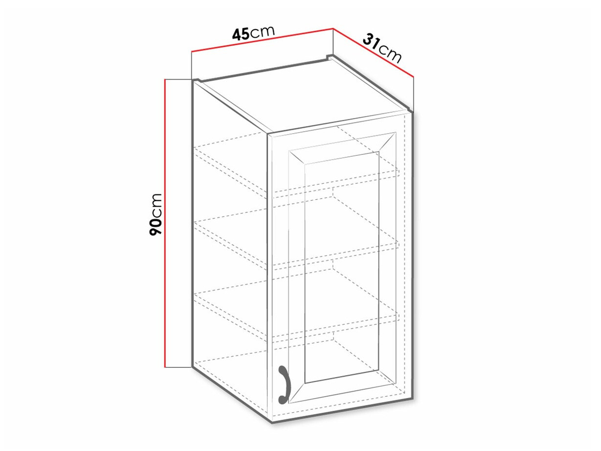 Модулен окачен шкаф Retro White 131