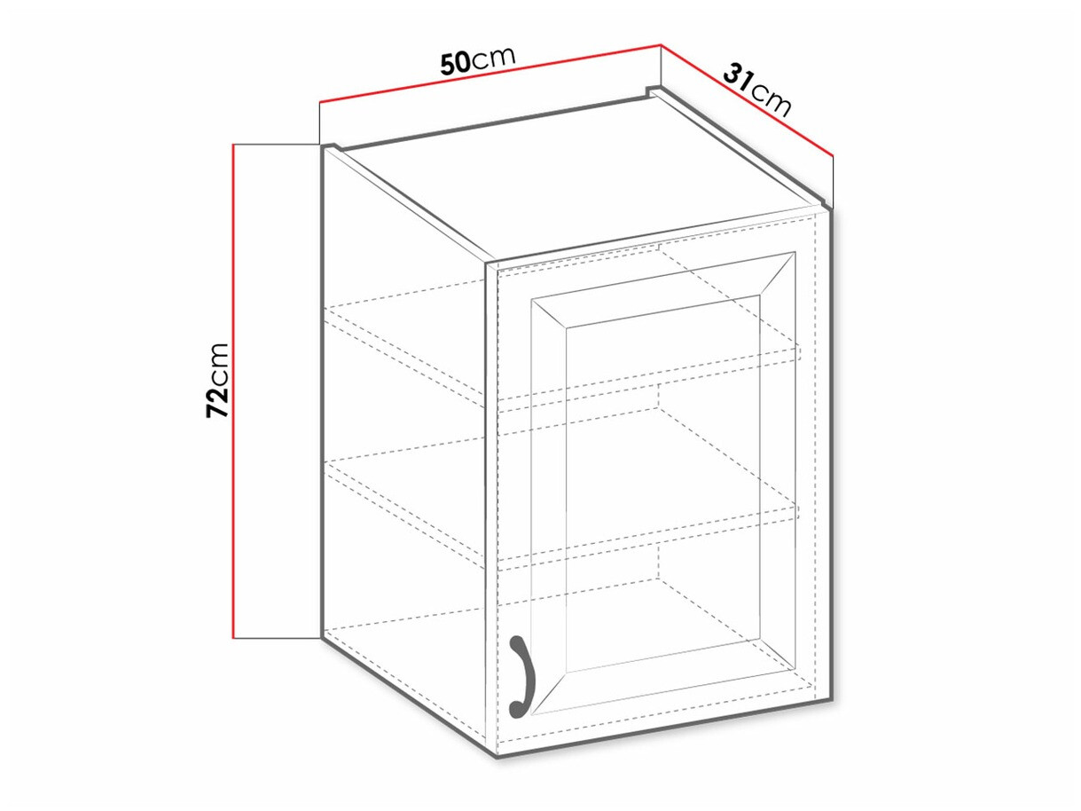 Модулен окачен шкаф Retro White 132