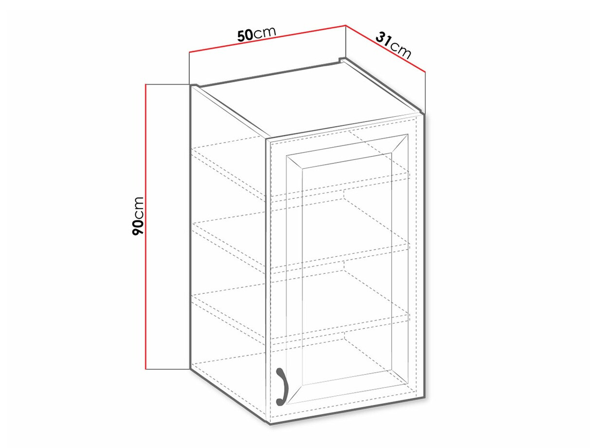 Модулен окачен шкаф Retro White 133