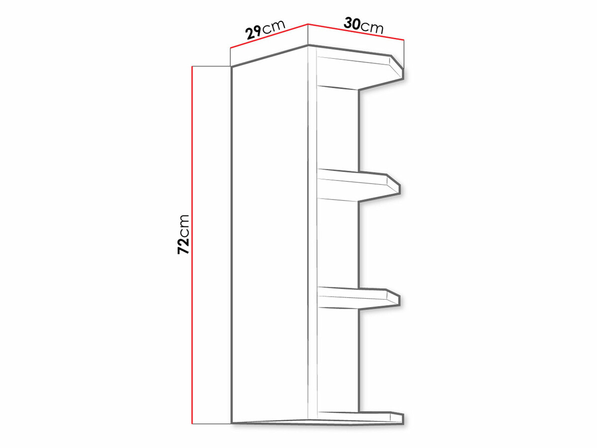 Стенна етажерка Retro Grey 143