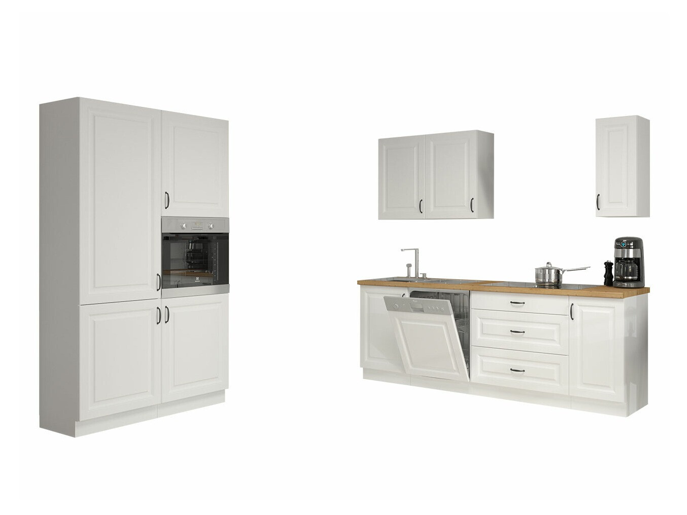 Модулен кухненски комплект Retro White 149