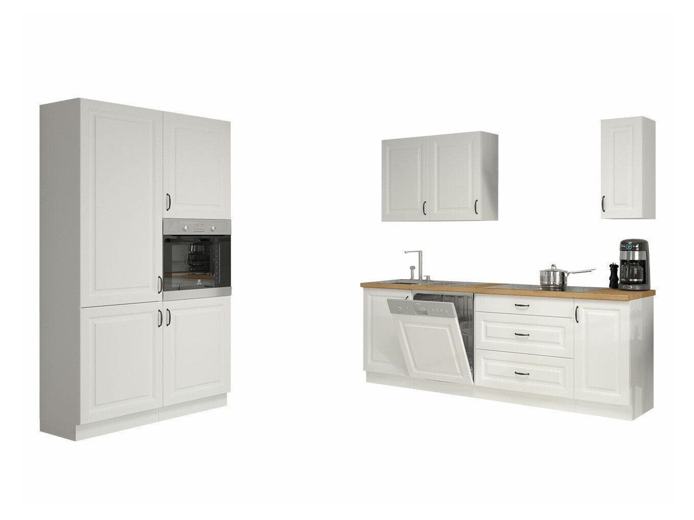 Модулен кухненски комплект Retro White 149