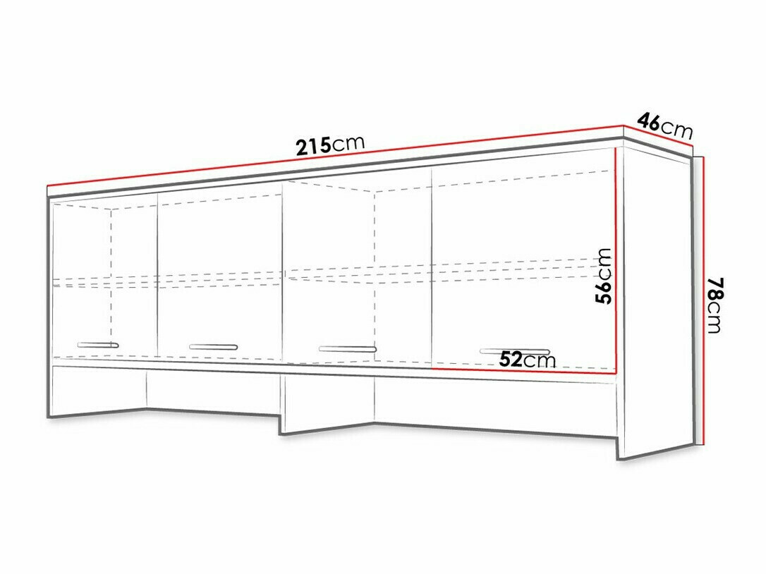 Шкаф Concept Pro Lenart Levfere 113 (Бял)
