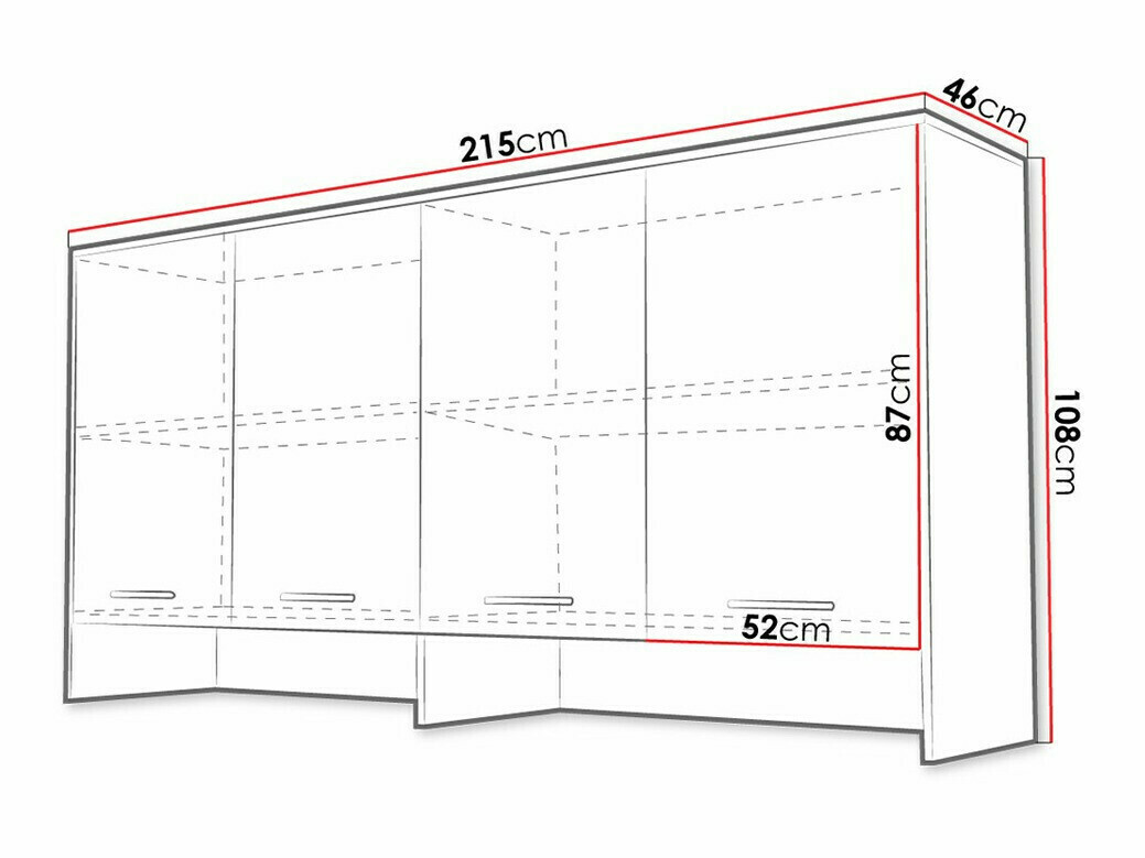 Шкаф Concept Pro Lenart Levfere 114 (Бял)