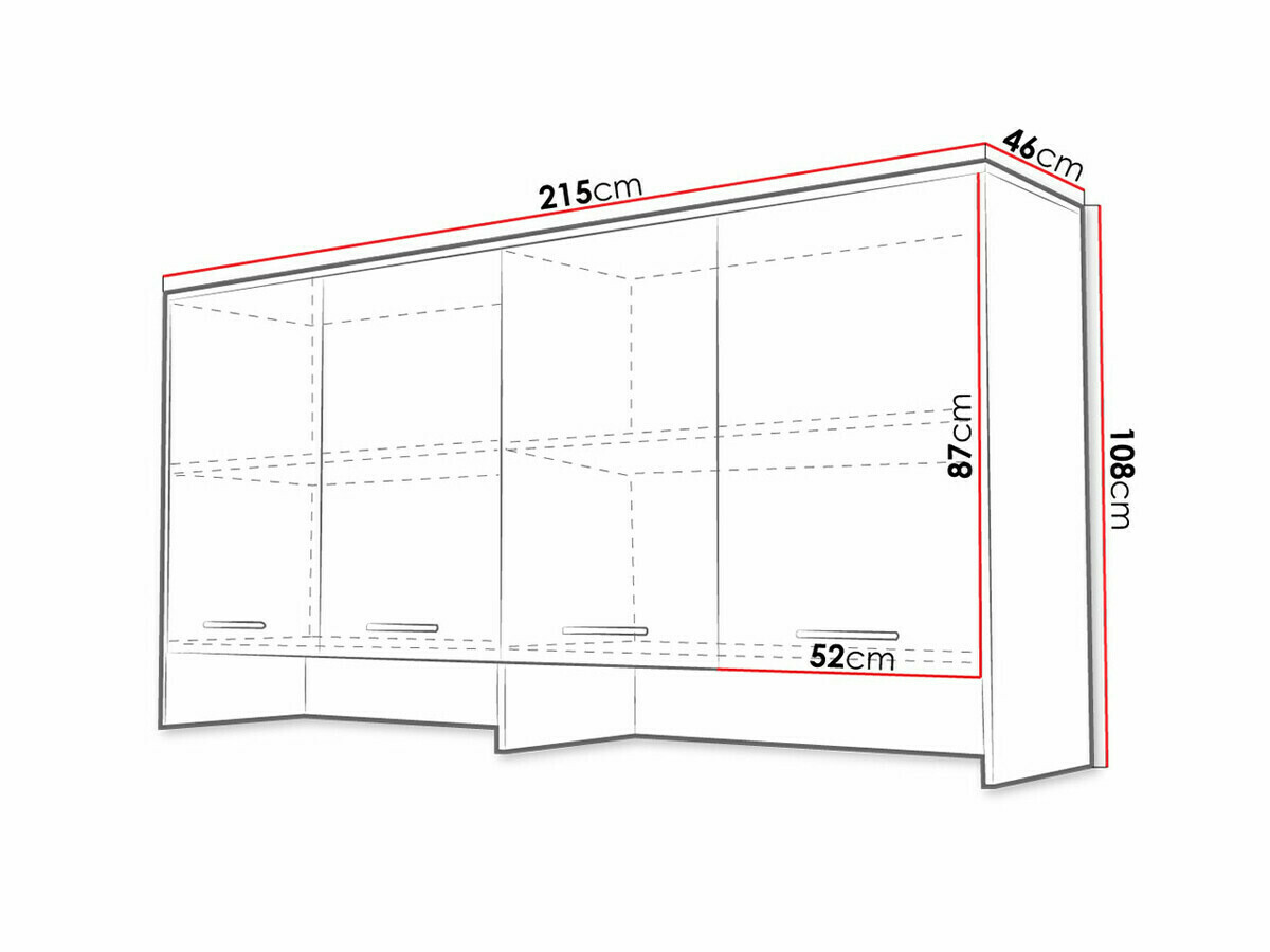 Шкаф Concept Pro Lenart Levfere 114 (Сив)