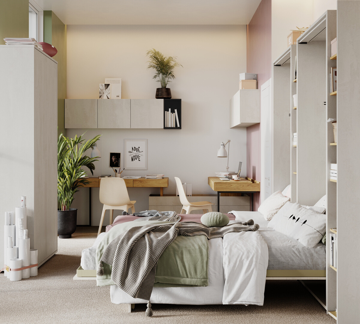 Падащо легло Concept Pro Lenart Levfere 103 (90 x 200 cm)