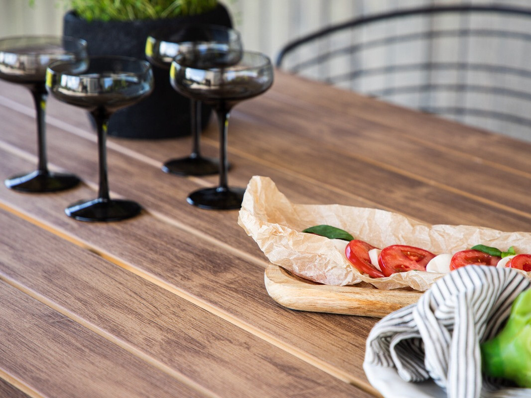 Градинска маса Dallas 3890 (Черен + Кафяв)