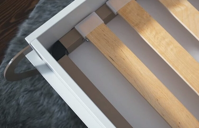 Падащо легло Concept Pro Lenart Levfere 109 (Бял + Бял гланц)