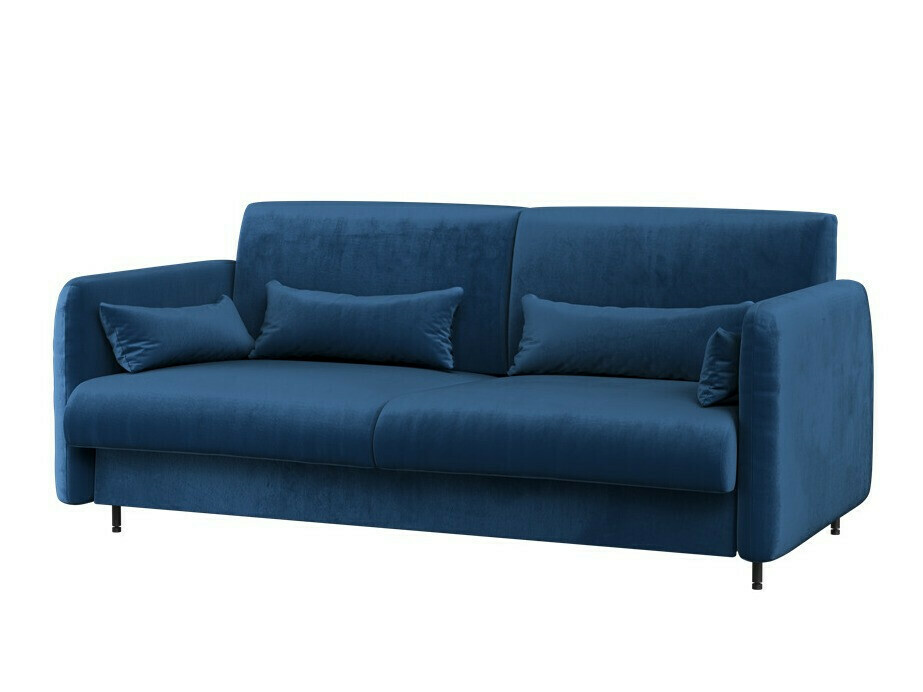 Мебелен комплект Concept Pro Lenart Levfere 139 (Бял гланц + Бял + Син)