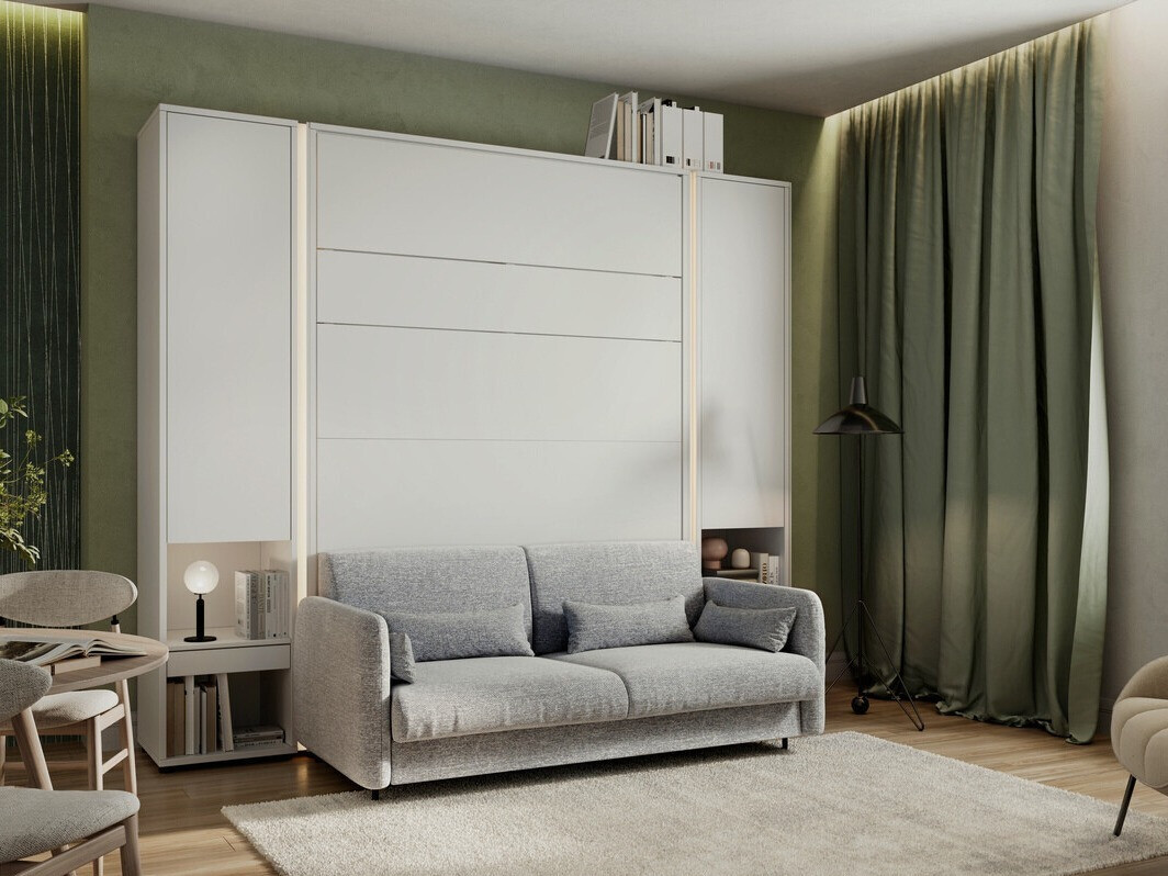 Мебелен комплект Concept Pro Lenart VI (Бял + Сив)