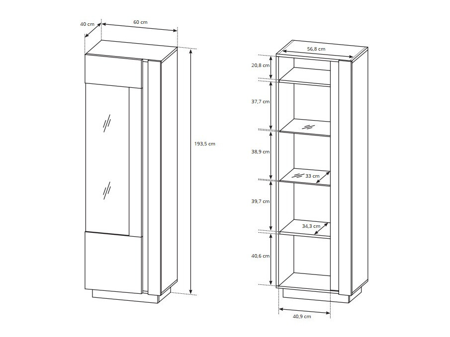 Комплект за хол Novbela 113 (Бял + Бял гланц + Grandson дъб)