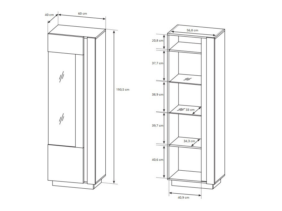 Комплект за хол Novbela 114 (Бял + Бял гланц + Grandson дъб)
