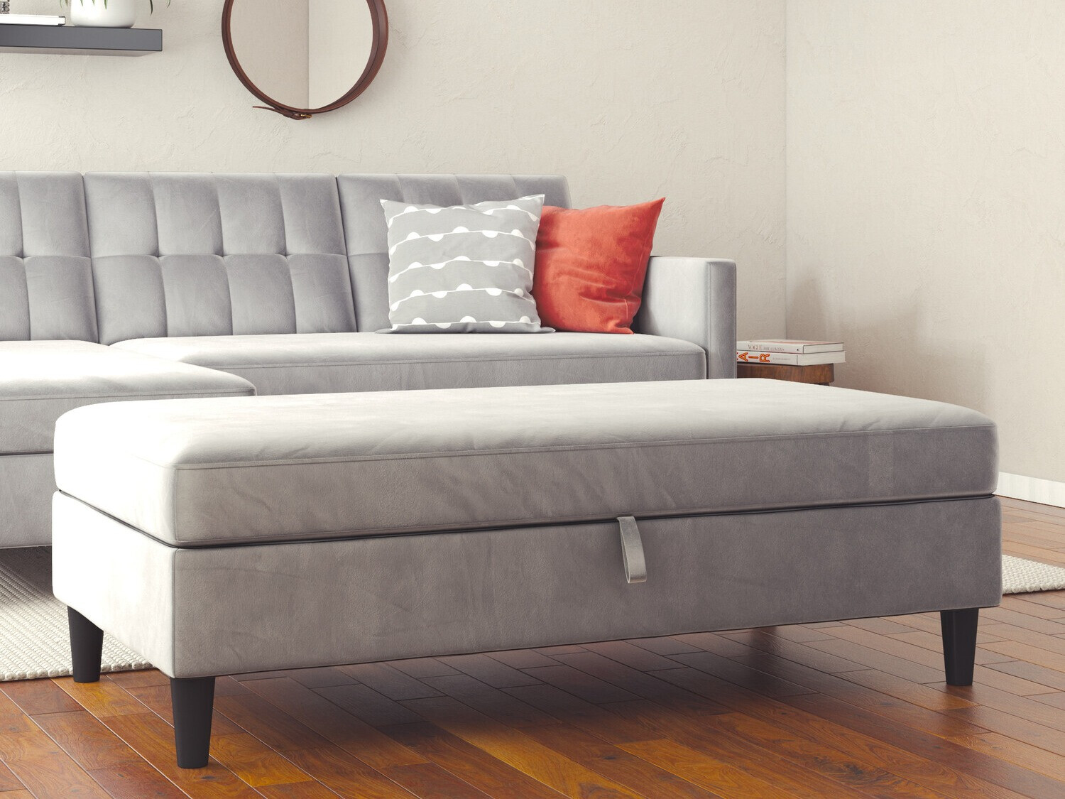 Тапицирана пейка Tulsa 536 (Светло сив)