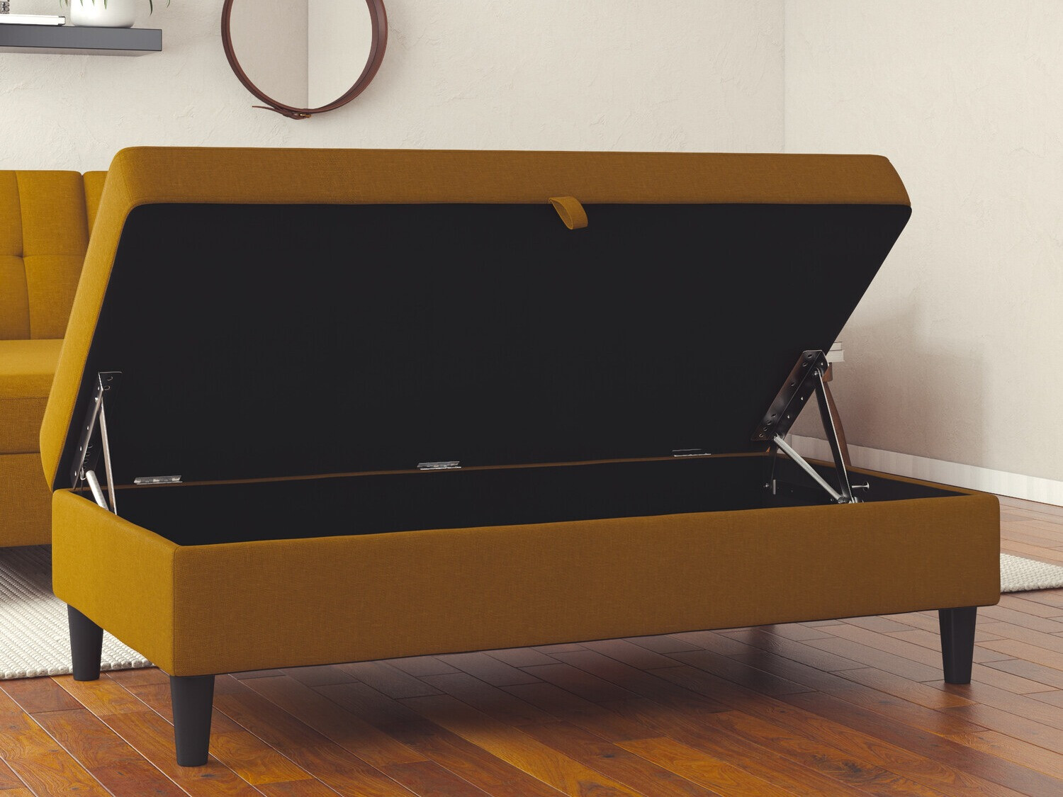 Тапицирана пейка Tulsa 537 (Тъмно жълто)