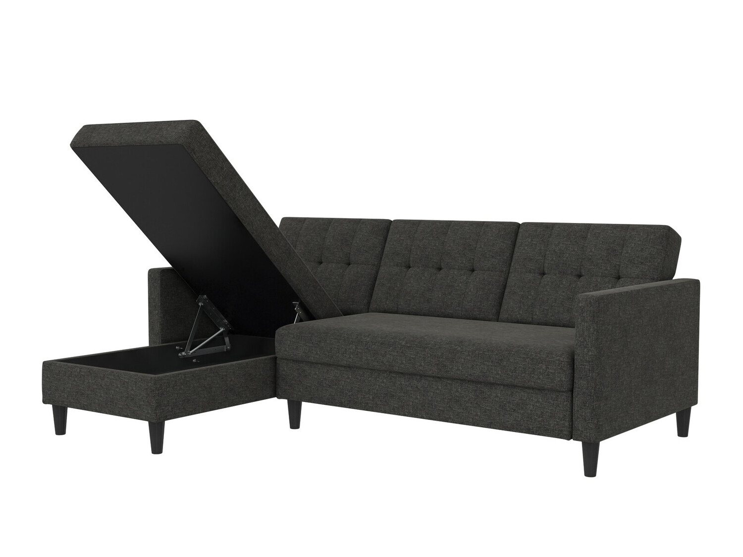 Ъглов диван Tulsa 539 (Тъмно сив)